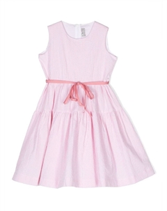 Полосатое платье без рукавов, розовый Il gufo