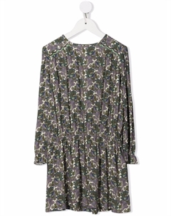 Платье с цветочным принтом и сборками, фиолетовый Bonpoint