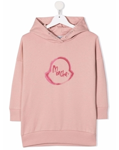 Платье-худи с логотипом, розовый Moncler enfant