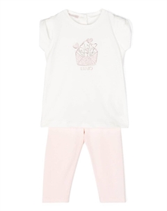 Комплект из топа и брюк со стразами, белый Liu jo