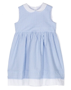 Полосатое платье из сирсакера, синий Il gufo