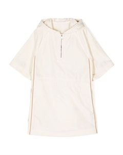 Платье с короткими рукавами и капюшоном, нейтральный цвет Moncler enfant
