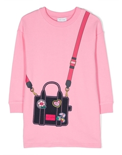 Платье-свитер с графичным принтом, розовый Marc jacobs kids