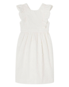 Платье Frida с цветочной аппликацией, белый Bonpoint