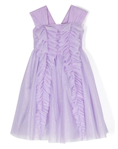 Платье с оборками и блестками, фиолетовый Monnalisa