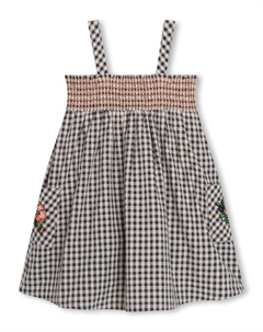 Клетчатое платье без рукавов, серый Kenzo kids