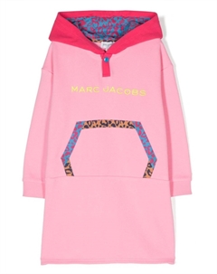 Платье с капюшоном и вышитым логотипом, розовый Marc jacobs kids