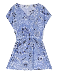 Платье с цветочным принтом, синий Etro