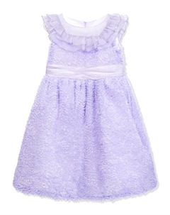 Шелковое платье с оборками, фиолетовый Marchesa