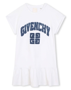 Kids платье с логотипом, белый Givenchy