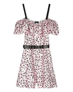 Комбинезон с леопардовым принтом, розовый Monnalisa