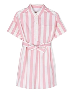 Платье-рубашка в полоску, белый Moncler enfant