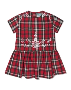 Платье в клетку тартан, красный Kenzo kids