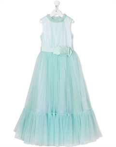 Платье с тюлем, зеленый Marchesa