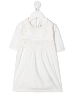 Платье из джерси с плиссировкой, нейтральный цвет Bonpoint