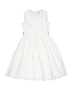 Платье с кружевом и поясом, белый Il gufo