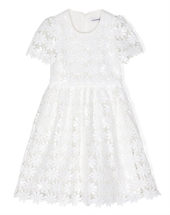 Кружевное платье с пайетками, белый Self-portrait kids