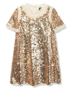 Расклешенное платье Matilda с пайетками, золотистый Needle & thread