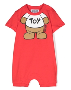 Ромпер с принтом Teddy Bear, красный Moschino kids