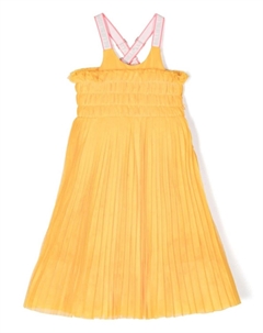 Плиссированное платье из тюля, желтый Billieblush