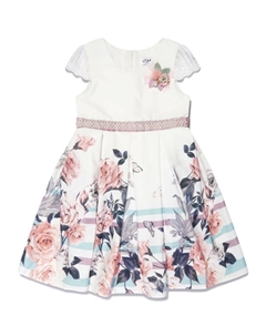 Платье со стразами и цветочным принтом, белый Iame