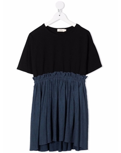 Платье с плиссированной юбкой, черный Andorine