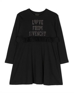 Kids платье из джерси с логотипом, черный Givenchy