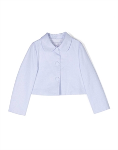 Укороченный пиджак с воротником Питер Пэн, синий Simonetta