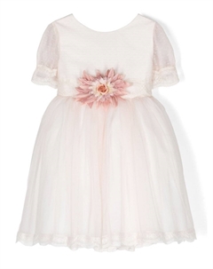 Платье из тюля с цветочной аппликацией, розовый Amaya