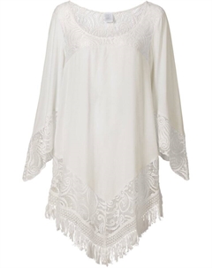 Пляжная длинная туника с кружевом, белый Bpc selection