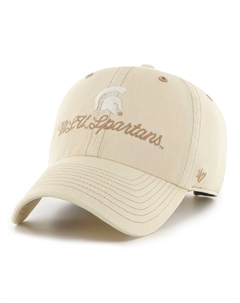 Женская регулируемая шапка 2047 Tan Michigan State Spartans Haze Clean Up Unbranded