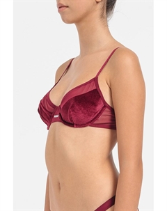 Бюстгальтер с бархатом и регулируемыми бретелями, фиолетовый Hugo
