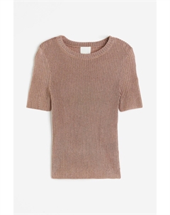 Топ Metallic Rib-knit, бронзовый H&m