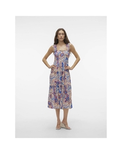 Платье Menny Sl Smock Calf Sleveless Long, Разноцветный Vero moda