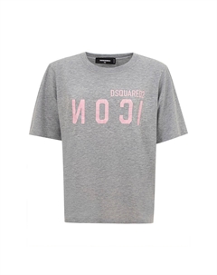 Элегантный серый хлопковый топ для женщин Dsquared2