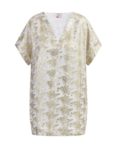 Туника, цвет Wollweiss mit Goldenen Blumen Izia