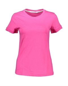 Розовая женская футболка из органического хлопка Calvin klein