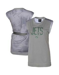 Женская серая майка New York Jets No Sweat Outerstuff