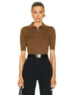 Рубашка поло с коротким рукавом, хаки Saint laurent