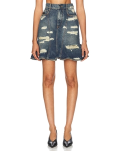 Рифленая мини-юбка, цвет Punk Indigo Marc jacobs