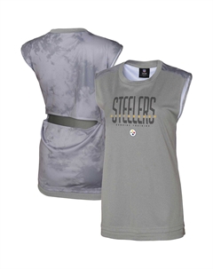 Женская серая майка без пота Pittsburgh Steelers No Sweat Outerstuff