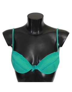 Роскошный зеленый хлопковый бюстгальтер Push Up Ermanno scervino