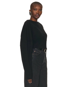 Укороченный свитшот, цвет Noir Saint laurent