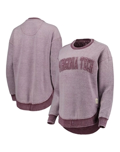 Женский пуловер с пончовиллой Pressbox Maroon Virginia Tech Hokies Unbranded