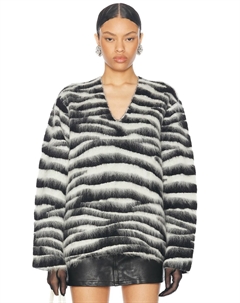 Свитер с матовой зеброй, цвет Black & White Marc jacobs