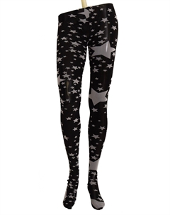 Колготки из прозрачной сетки Starry Night, черный Dolce&gabbana