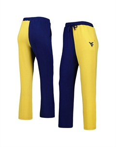 Женские уютные брюки для отдыха из трехцветной ткани ZooZatz темно-синего/золотого цвета West Virginia Mountaineers Unbranded