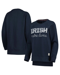 Женский пуловер реглан с животным принтом Pressbox, темно-синий пуловер реглан с принтом Notre Dame Fighting Irish Steamboat, толстовка Unbranded