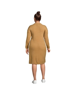 Платье-свитер с круглым вырезом размера плюс Lounge Lands' end