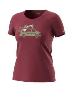 Женская футболка CO с графическим рисунком, красный Dynafit